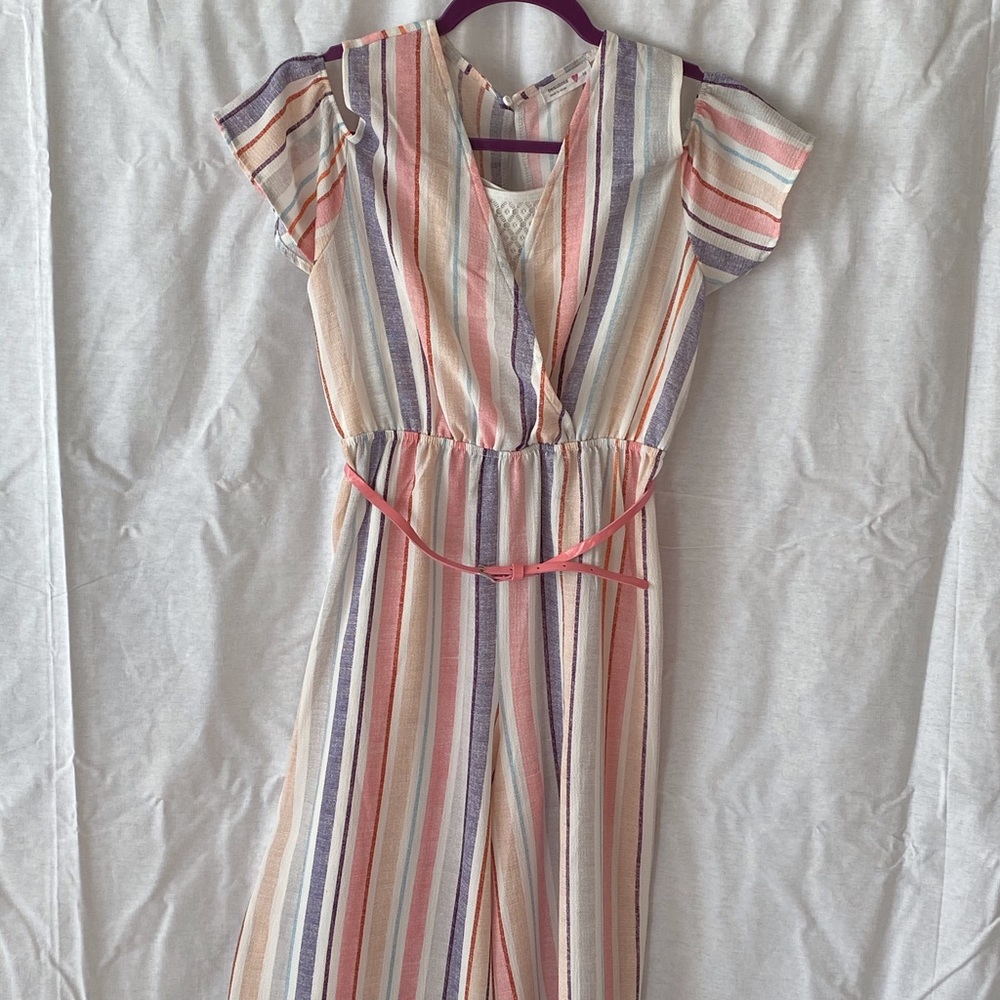 Girl’s striped pant jumpsuit
